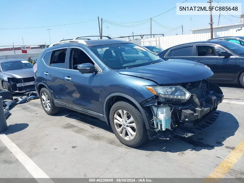 2015 Nissan Rogue Sv VIN: 5N1AT2ML5FC885648 Lot: 40239608