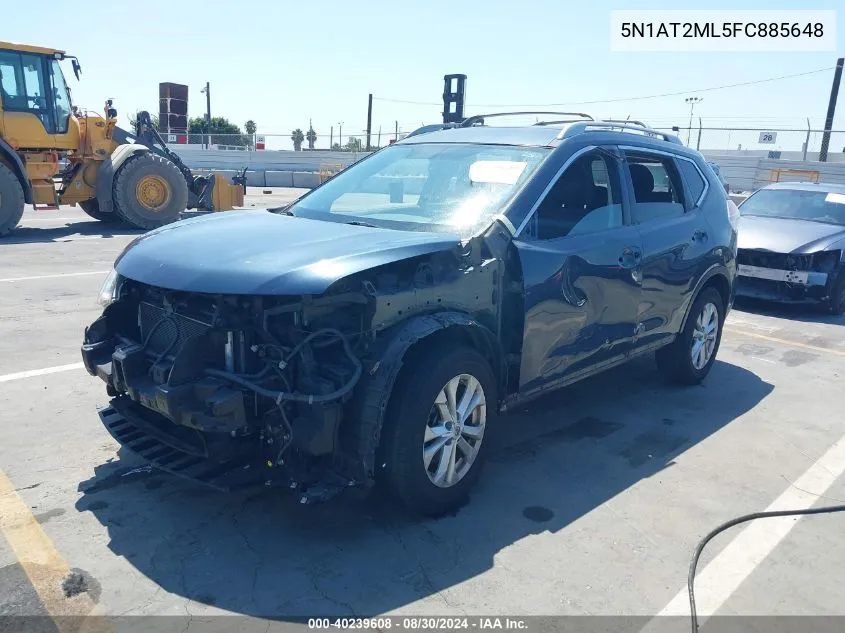 2015 Nissan Rogue Sv VIN: 5N1AT2ML5FC885648 Lot: 40239608