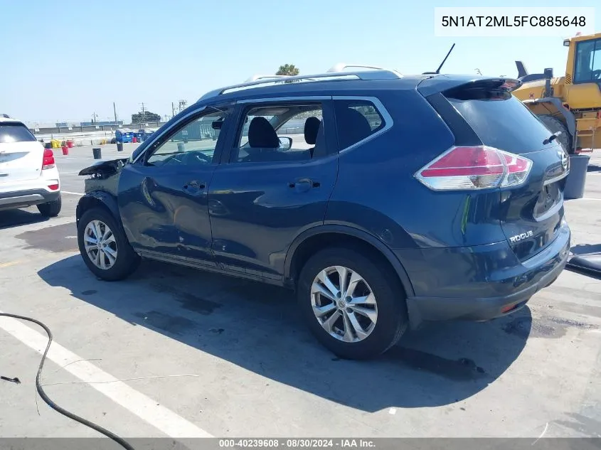 2015 Nissan Rogue Sv VIN: 5N1AT2ML5FC885648 Lot: 40239608