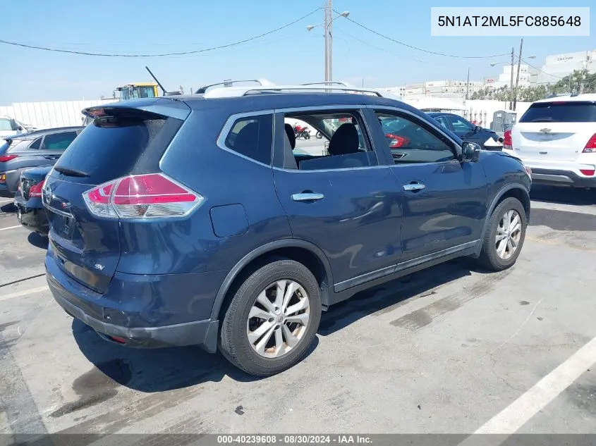 2015 Nissan Rogue Sv VIN: 5N1AT2ML5FC885648 Lot: 40239608