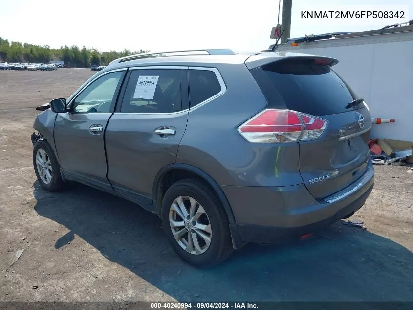 KNMAT2MV6FP508342 2015 Nissan Rogue Sv