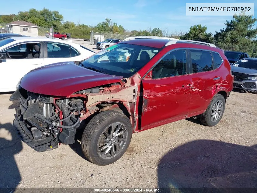 2015 Nissan Rogue Sl VIN: 5N1AT2MV4FC786952 Lot: 40246546