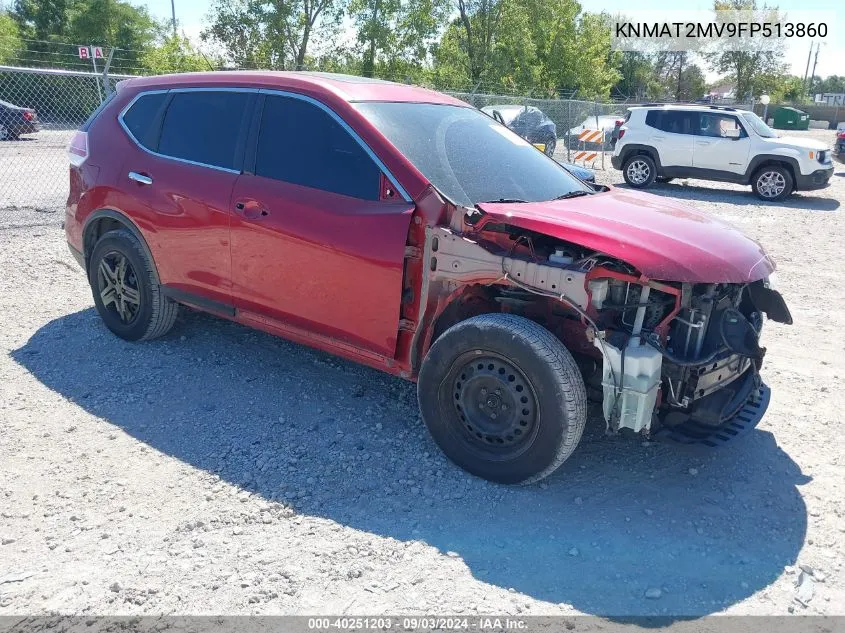 2015 Nissan Rogue S VIN: KNMAT2MV9FP513860 Lot: 40251203