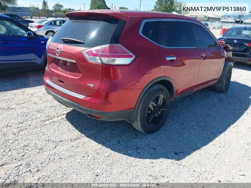 2015 Nissan Rogue S VIN: KNMAT2MV9FP513860 Lot: 40251203