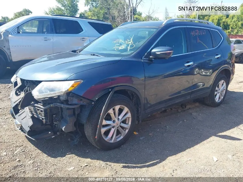 2015 Nissan Rogue Sv VIN: 5N1AT2MV1FC852888 Lot: 40270127