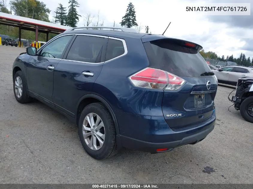 5N1AT2MT4FC761726 2015 Nissan Rogue S/Sl/Sv