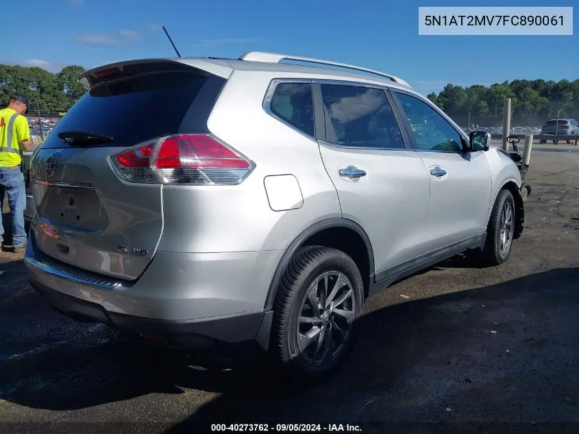 2015 Nissan Rogue Sl VIN: 5N1AT2MV7FC890061 Lot: 40273762