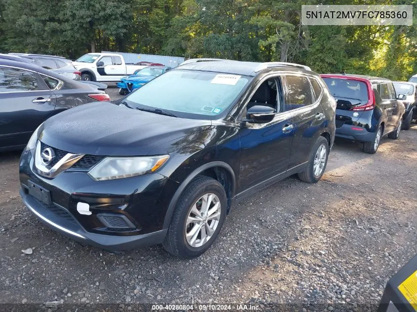 2015 Nissan Rogue Sv VIN: 5N1AT2MV7FC785360 Lot: 40280804