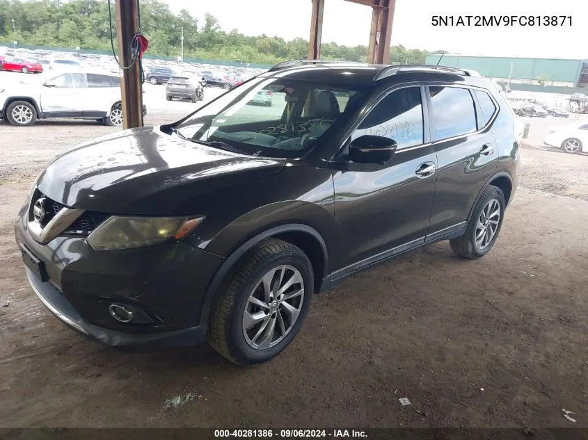 2015 Nissan Rogue Sl VIN: 5N1AT2MV9FC813871 Lot: 40281386