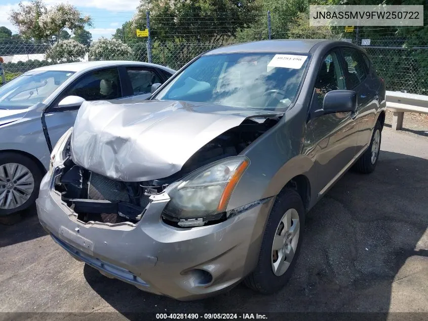 2015 Nissan Rogue Select S VIN: JN8AS5MV9FW250722 Lot: 40281490