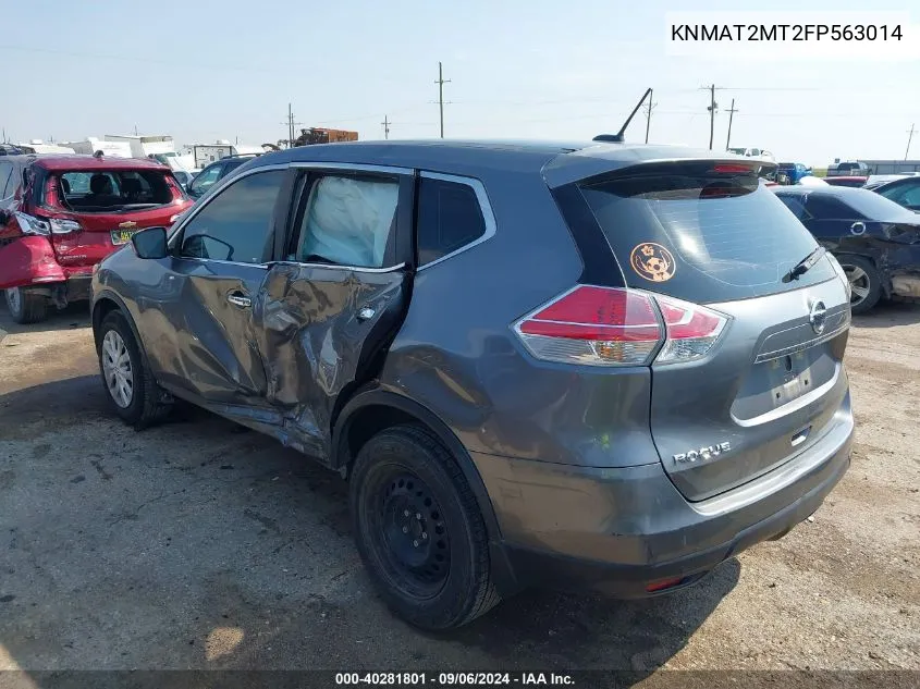 2015 Nissan Rogue S VIN: KNMAT2MT2FP563014 Lot: 40281801