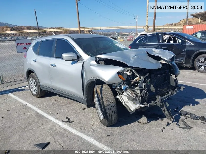 2015 Nissan Rogue S VIN: KNMAT2MT6FP513653 Lot: 40281904