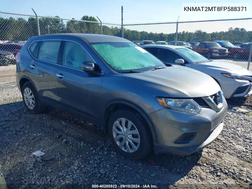 2015 Nissan Rogue S VIN: KNMAT2MT8FP588371 Lot: 40285922