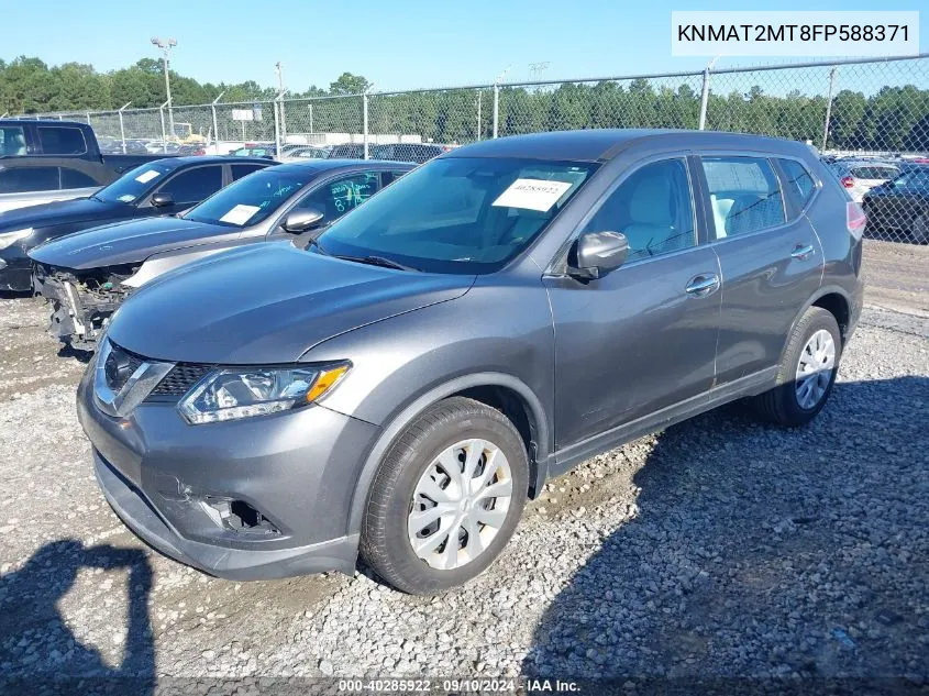 2015 Nissan Rogue S VIN: KNMAT2MT8FP588371 Lot: 40285922