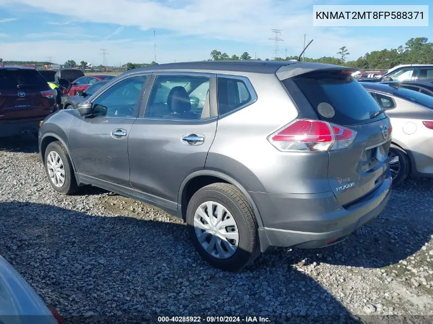 2015 Nissan Rogue S VIN: KNMAT2MT8FP588371 Lot: 40285922