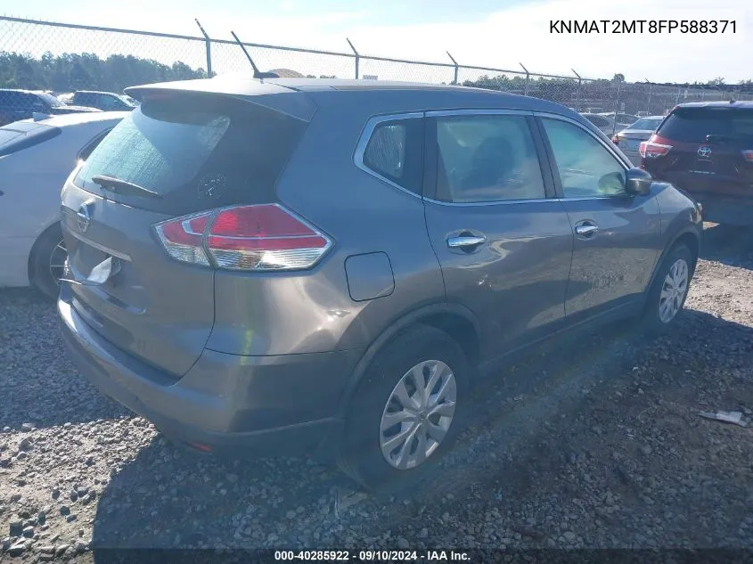 2015 Nissan Rogue S VIN: KNMAT2MT8FP588371 Lot: 40285922