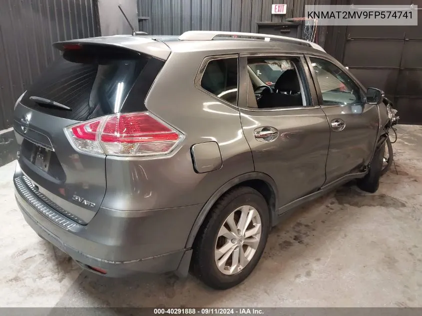 2015 Nissan Rogue Sv VIN: KNMAT2MV9FP574741 Lot: 40291888