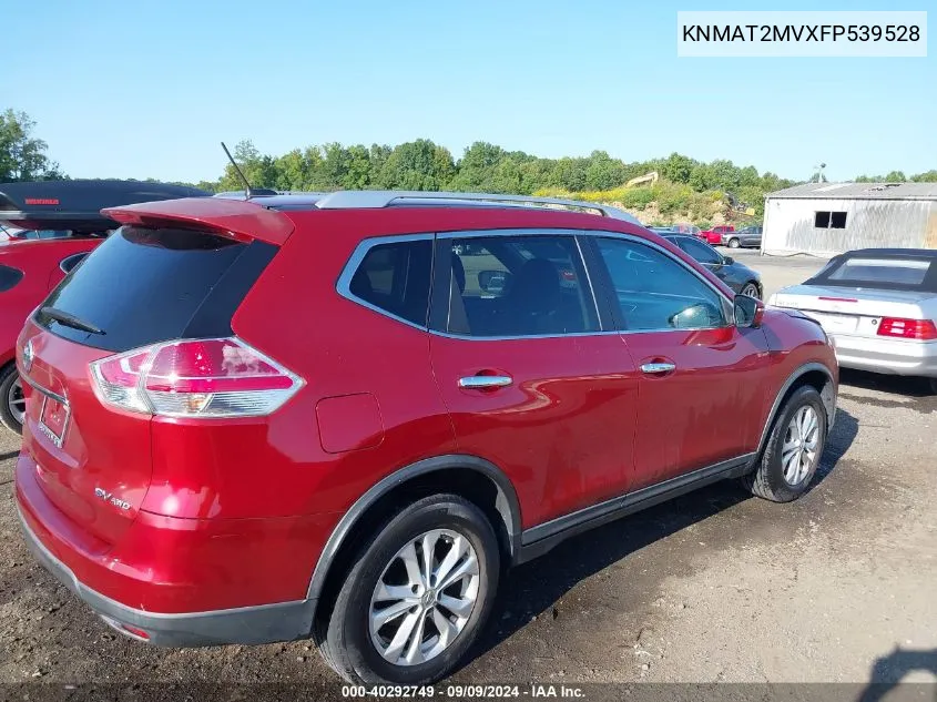 2015 Nissan Rogue Sv VIN: KNMAT2MVXFP539528 Lot: 40292749