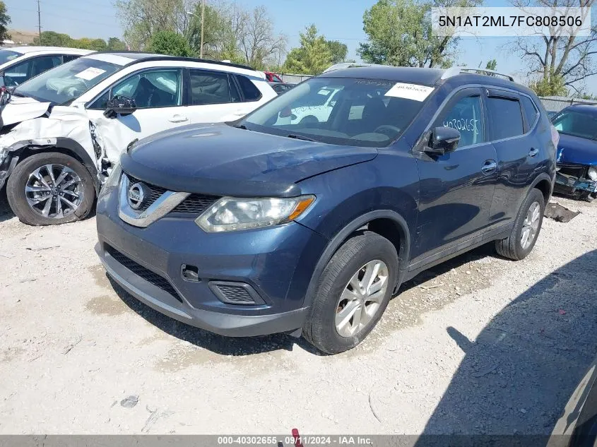 5N1AT2ML7FC808506 2015 Nissan Rogue S/Sl/Sv