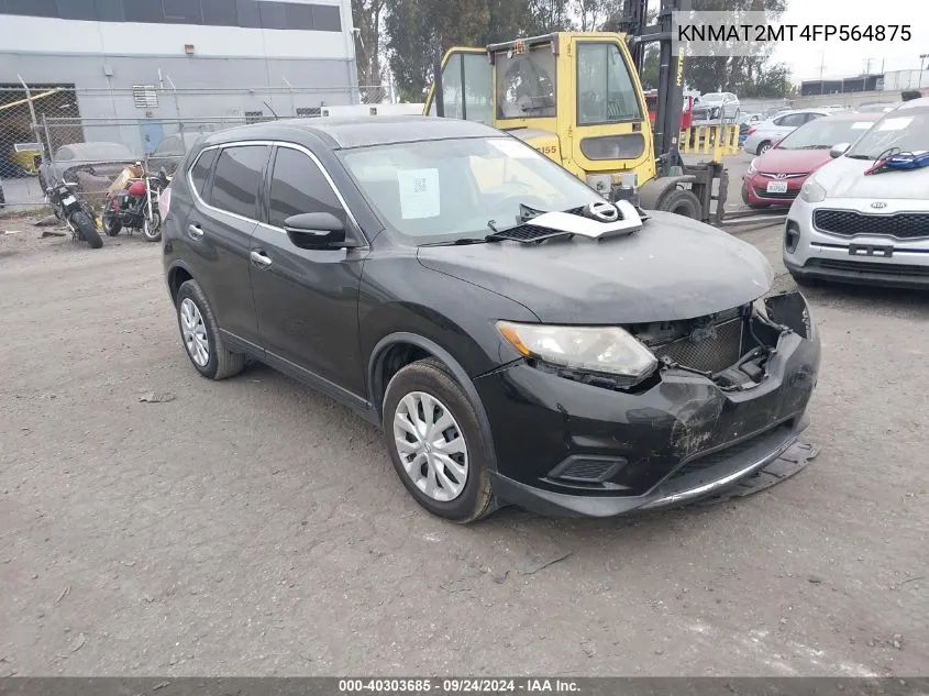 2015 Nissan Rogue S VIN: KNMAT2MT4FP564875 Lot: 40303685