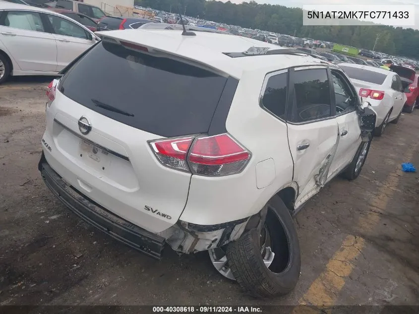 5N1AT2MK7FC771433 2015 Nissan Rogue S/Sl/Sv