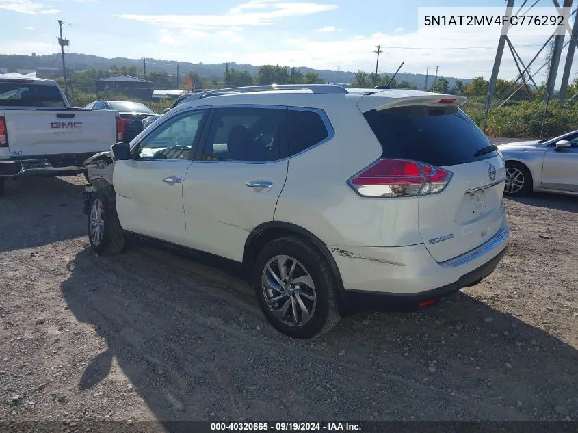 2015 Nissan Rogue Sl VIN: 5N1AT2MV4FC776292 Lot: 40320665