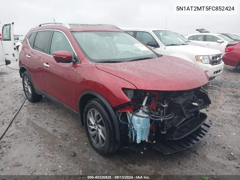 2015 Nissan Rogue Sl VIN: 5N1AT2MT5FC852424 Lot: 40326928