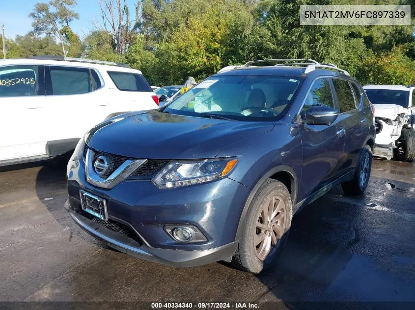 2015 Nissan Rogue Sl VIN: 5N1AT2MV6FC897339 Lot: 40334340