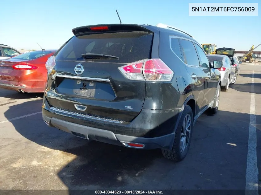 2015 Nissan Rogue Sl VIN: 5N1AT2MT6FC756009 Lot: 40344523