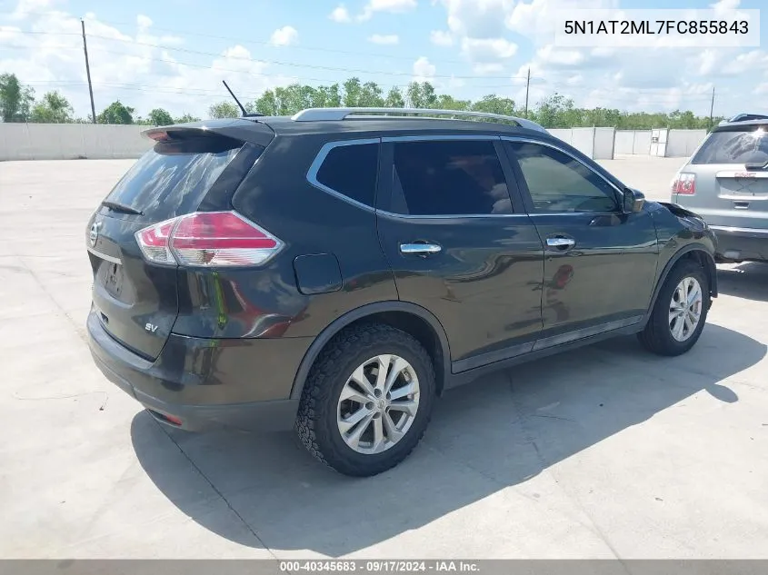 2015 Nissan Rogue Sv VIN: 5N1AT2ML7FC855843 Lot: 40345683