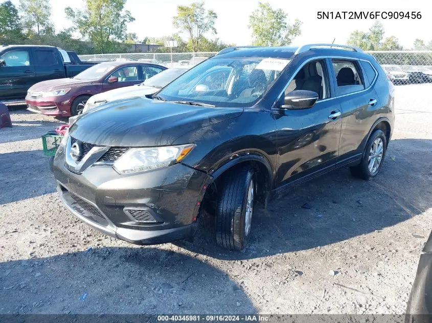 2015 Nissan Rogue Sv VIN: 5N1AT2MV6FC909456 Lot: 40345981