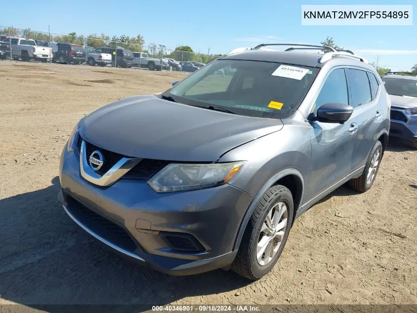 2015 Nissan Rogue Sv VIN: KNMAT2MV2FP554895 Lot: 40346901