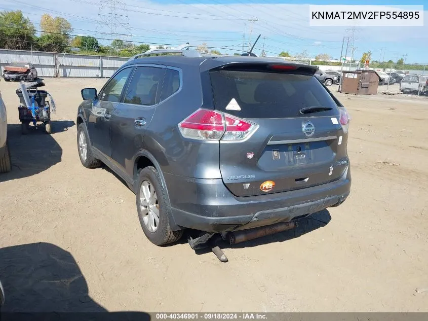 2015 Nissan Rogue Sv VIN: KNMAT2MV2FP554895 Lot: 40346901