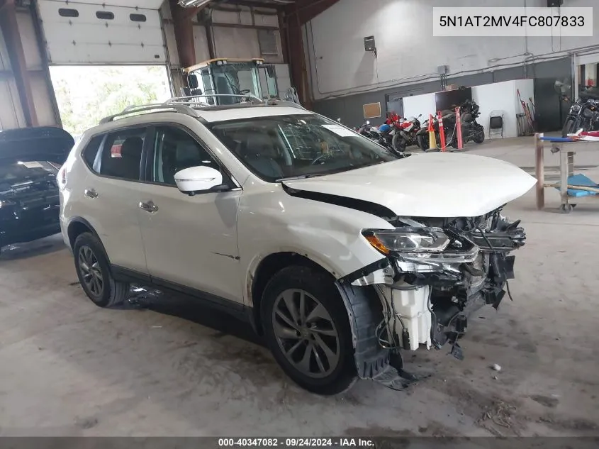 2015 Nissan Rogue Sl VIN: 5N1AT2MV4FC807833 Lot: 40347082