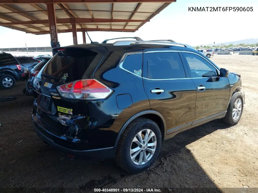 2015 Nissan Rogue Sv VIN: KNMAT2MT6FP590605 Lot: 40348901