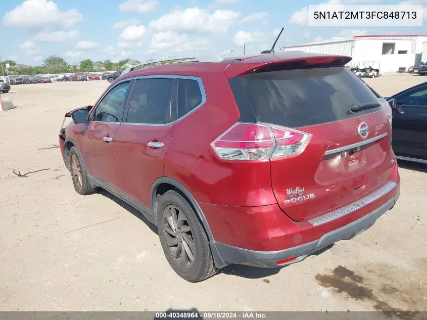 2015 Nissan Rogue Sl VIN: 5N1AT2MT3FC848713 Lot: 40348964