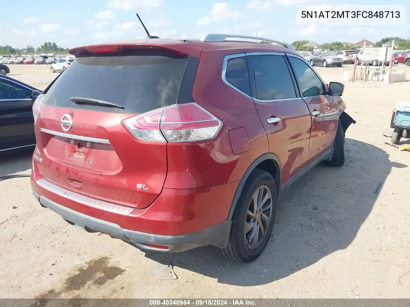 2015 Nissan Rogue Sl VIN: 5N1AT2MT3FC848713 Lot: 40348964