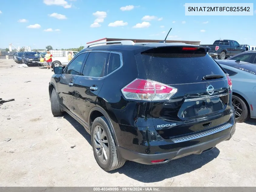 2015 Nissan Rogue S/Sl/Sv VIN: 5N1AT2MT8FC825542 Lot: 40349095