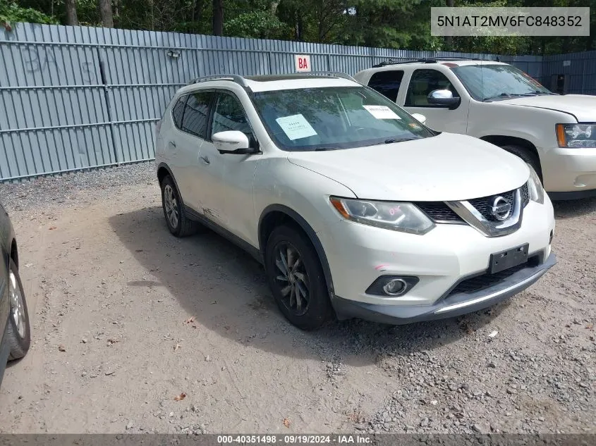 2015 Nissan Rogue Sl VIN: 5N1AT2MV6FC848352 Lot: 40351498