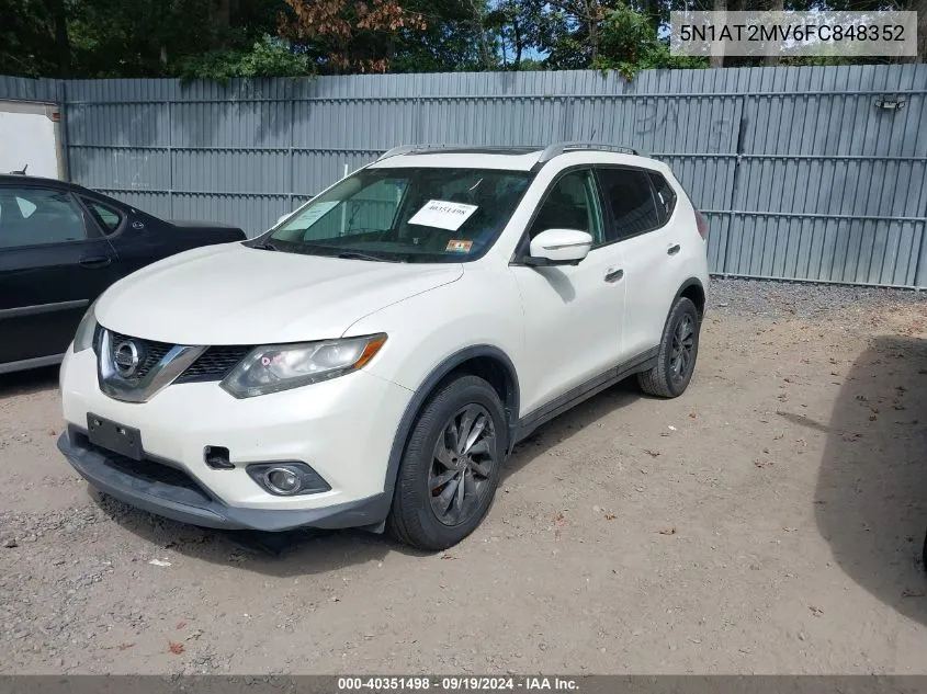 2015 Nissan Rogue Sl VIN: 5N1AT2MV6FC848352 Lot: 40351498