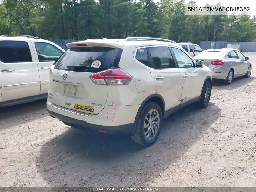 2015 Nissan Rogue Sl VIN: 5N1AT2MV6FC848352 Lot: 40351498