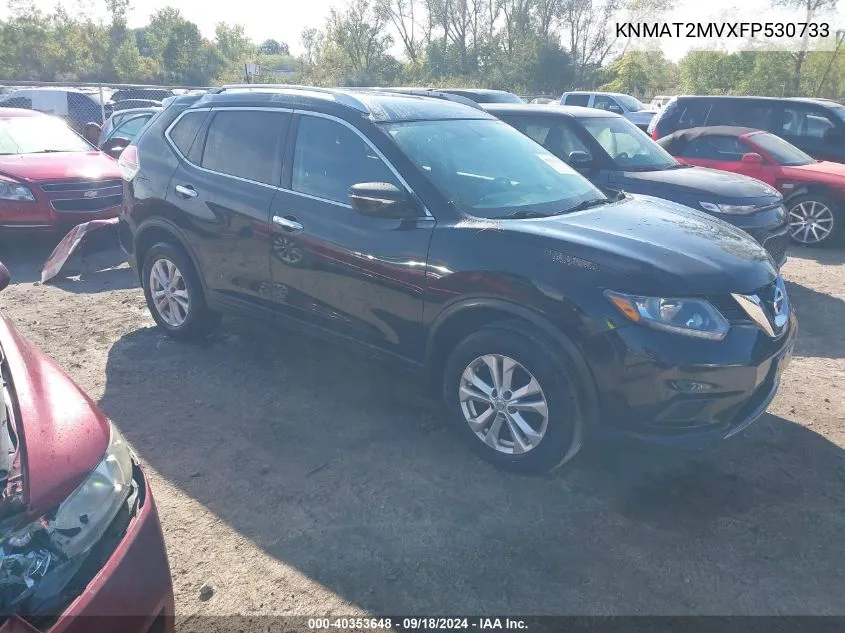 2015 Nissan Rogue Sv VIN: KNMAT2MVXFP530733 Lot: 40353648