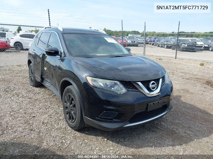 2015 Nissan Rogue S/Sl/Sv VIN: 5N1AT2MT5FC771729 Lot: 40354391