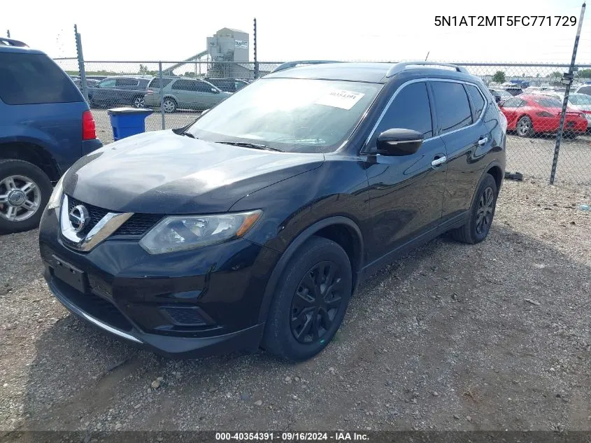 2015 Nissan Rogue S/Sl/Sv VIN: 5N1AT2MT5FC771729 Lot: 40354391