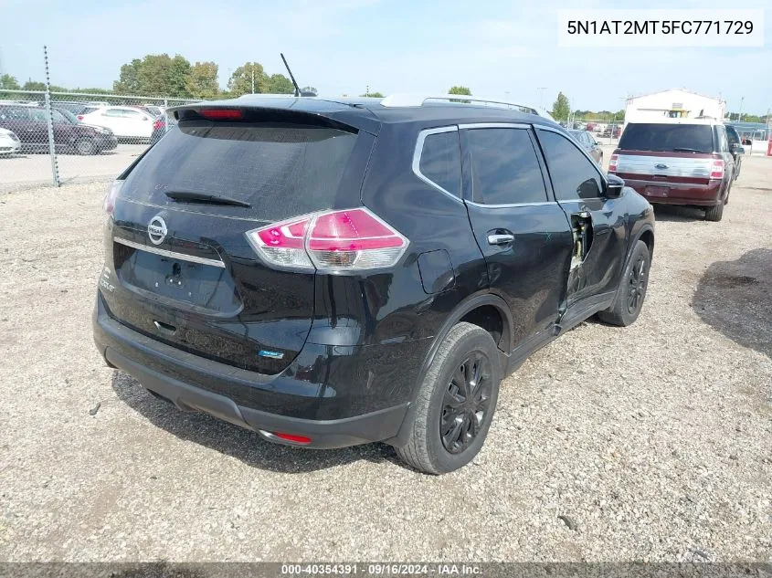 2015 Nissan Rogue S/Sl/Sv VIN: 5N1AT2MT5FC771729 Lot: 40354391