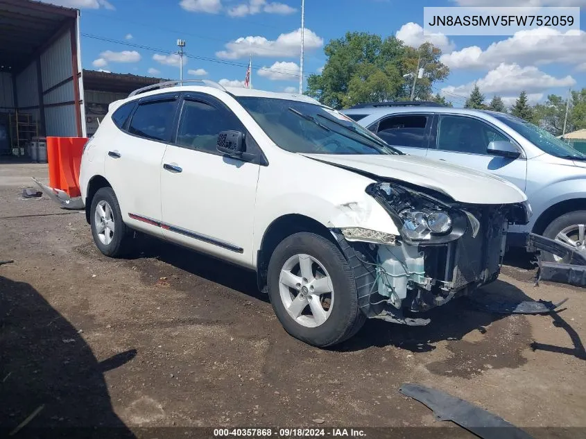 2015 Nissan Rogue Select S VIN: JN8AS5MV5FW752059 Lot: 40357868