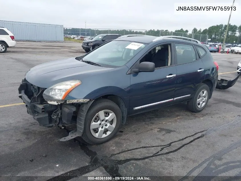 2015 Nissan Rogue Select S VIN: JN8AS5MV5FW765913 Lot: 40361598