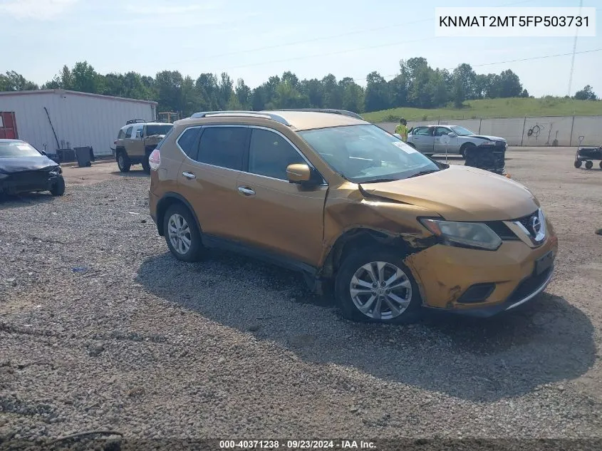 2015 Nissan Rogue Sv VIN: KNMAT2MT5FP503731 Lot: 40371238