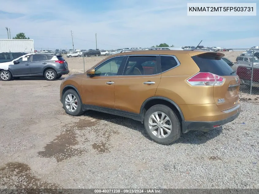 2015 Nissan Rogue Sv VIN: KNMAT2MT5FP503731 Lot: 40371238