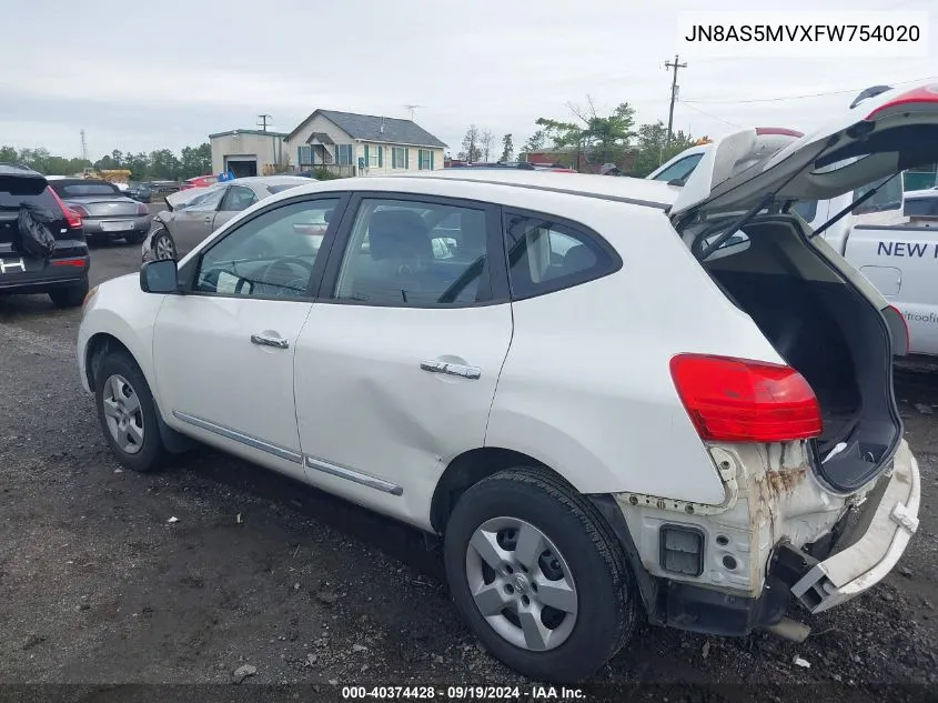 2015 Nissan Rogue Select S VIN: JN8AS5MVXFW754020 Lot: 40374428